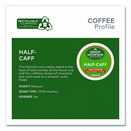 Half-Caff Coffee K-Cups, 0.33 oz, 48/Box (2140552)
