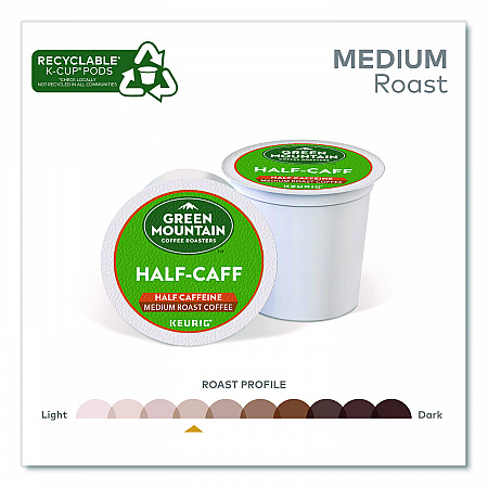 Half-Caff Coffee K-Cups, 0.33 oz, 48/Box (2140552)