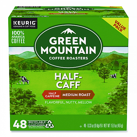 Half-Caff Coffee K-Cups, 0.33 oz, 48/Box (2140552)