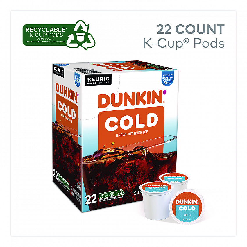 Cold Iced Coffee K-Cups, Regular, 0.44 oz, 22/Box (5000369251)