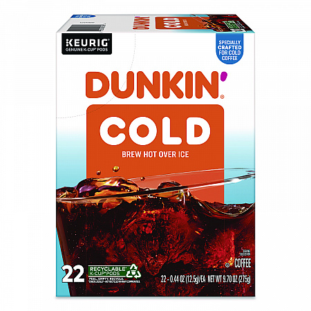 Cold Iced Coffee K-Cups, Regular, 0.44 oz, 22/Box (5000369251)