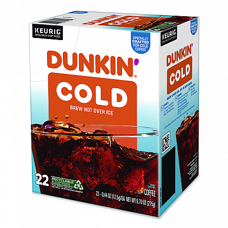 Cold Iced Coffee K-Cups, Regular, 0.44 oz, 22/Box (5000369251)