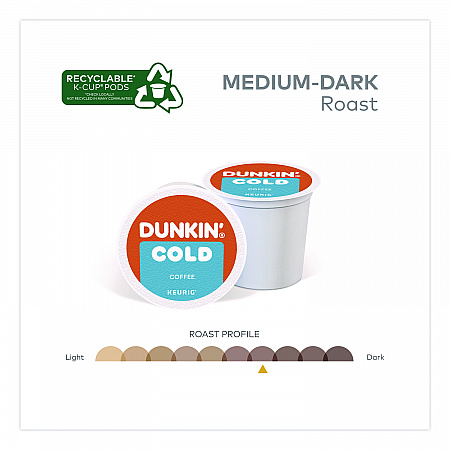 Cold Iced Coffee K-Cups, Regular, 0.44 oz, 22/Box (5000369251)