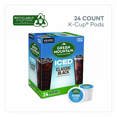 Classic Black Brew Over Ice Coffee K-Cups, 0.4 oz, 24/Box (5000372042)