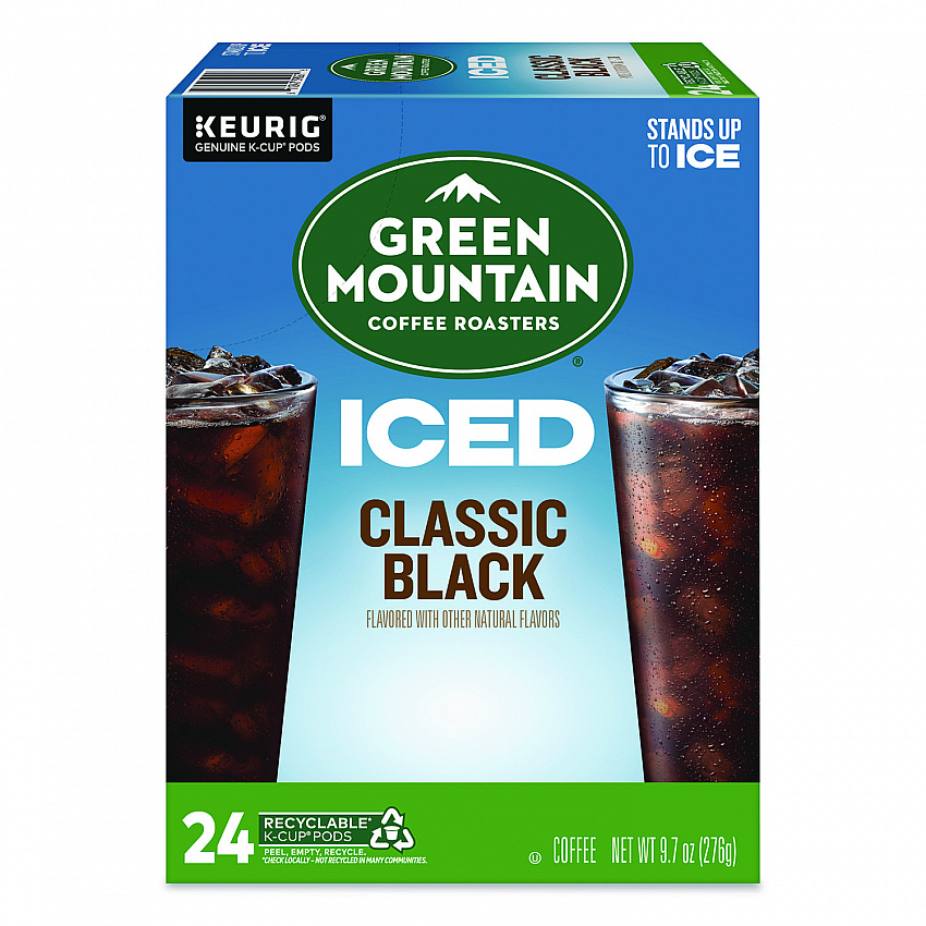 Classic Black Brew Over Ice Coffee K-Cups, 0.4 oz, 24/Box (5000372042)
