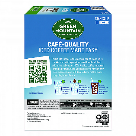 Classic Black Brew Over Ice Coffee K-Cups, 0.4 oz, 24/Box (5000372042)