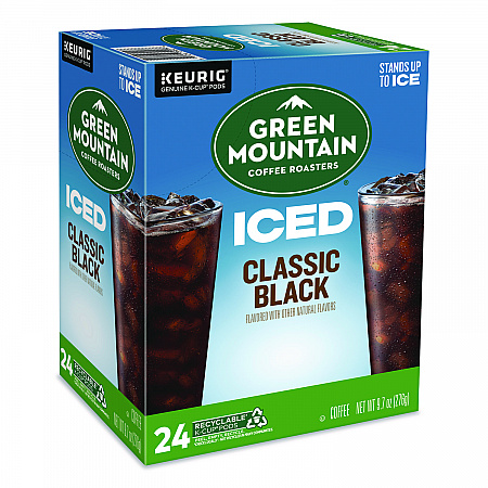Classic Black Brew Over Ice Coffee K-Cups, 0.4 oz, 24/Box (5000372042)
