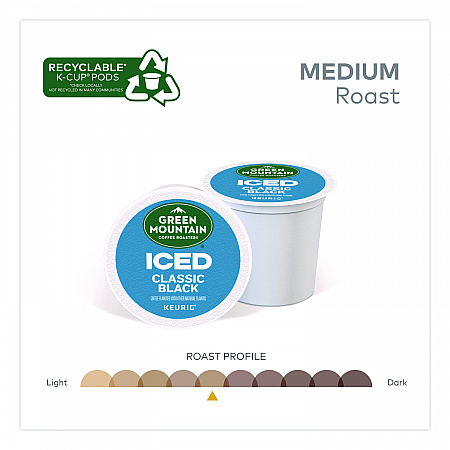 Classic Black Brew Over Ice Coffee K-Cups, 0.4 oz, 24/Box (5000372042)