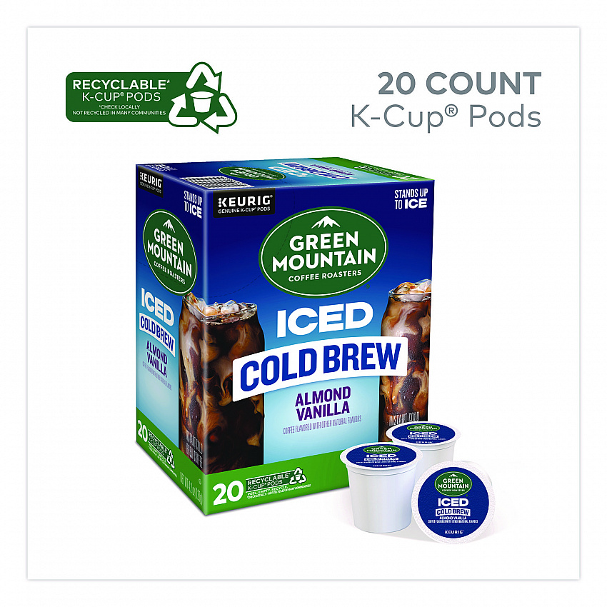 Almond Vanilla Brew Over Ice Coffee K-Cups, 0.21 oz, 20/Box (5000372045)