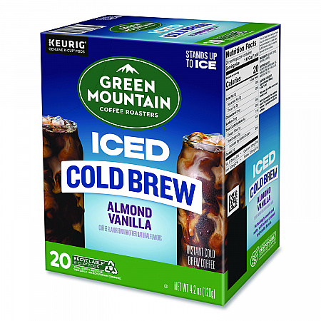 Almond Vanilla Brew Over Ice Coffee K-Cups, 0.21 oz, 20/Box (5000372045)
