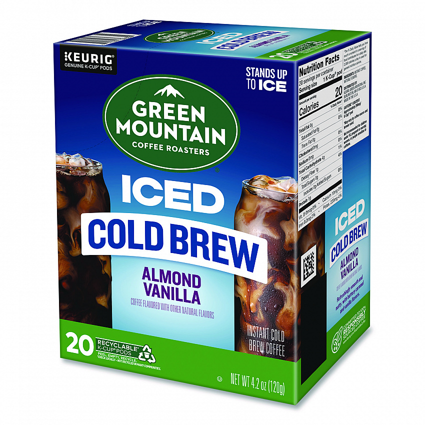 Almond Vanilla Brew Over Ice Coffee K-Cups, 0.21 oz, 20/Box (5000372045)