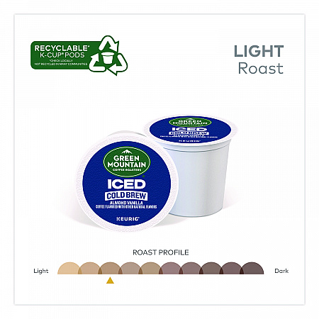 Almond Vanilla Brew Over Ice Coffee K-Cups, 0.21 oz, 20/Box (5000372045)