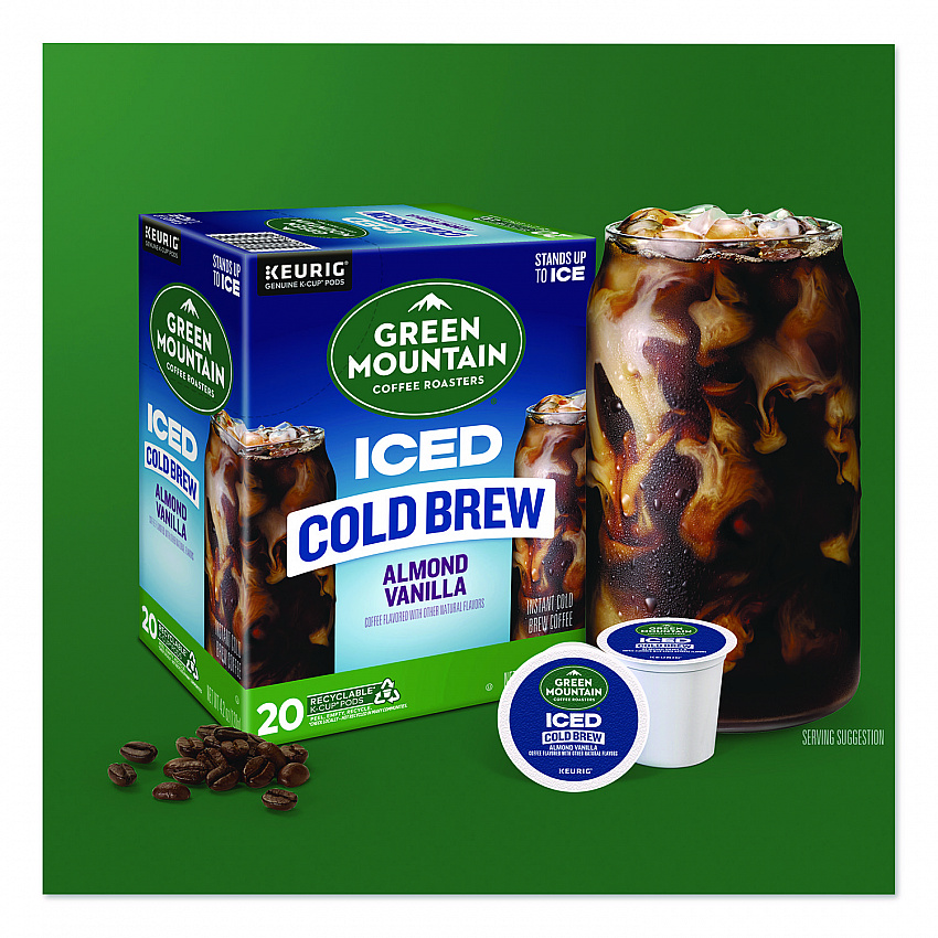 Almond Vanilla Brew Over Ice Coffee K-Cups, 0.21 oz, 20/Box (5000372045)