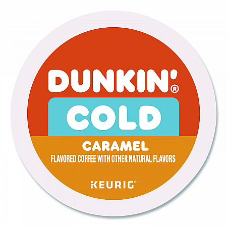 Cold Iced Coffee K-Cups, Caramel, 0.44 oz, 22/Box (5000375314)