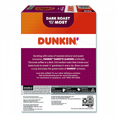 Candy'd Almond Coffee K-Cups, 0.35 oz, 22/Box (5000375651)