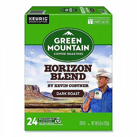 Horizon Blend by Kevin Costner Coffee K-Cups, 0.37 oz, 24/Box (5000379575)