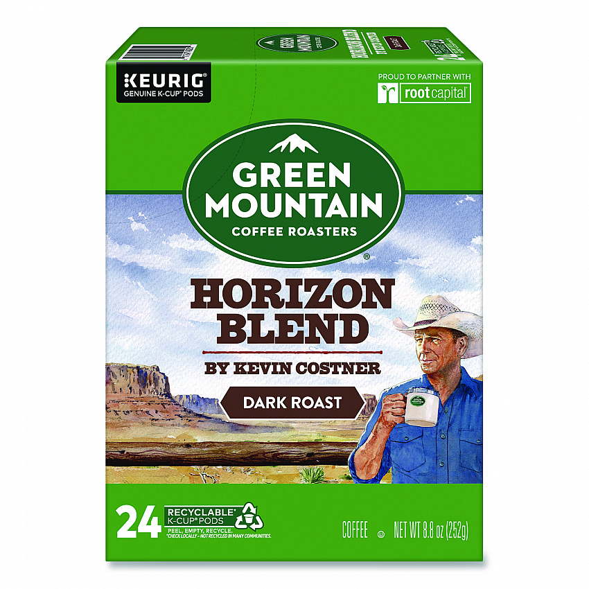 Horizon Blend by Kevin Costner Coffee K-Cups, 0.37 oz, 24/Box (5000379575)