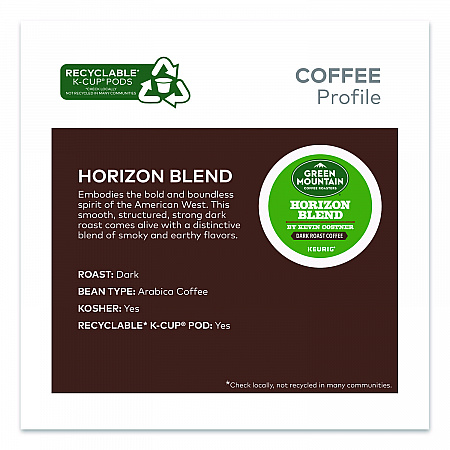 Horizon Blend by Kevin Costner Coffee K-Cups, 0.37 oz, 24/Box (5000379575)