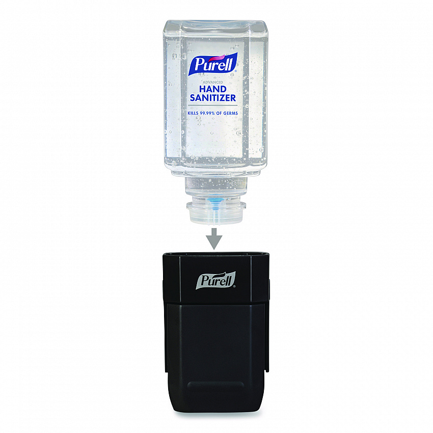 ES1 Hand Sanitizer Dispenser Starter Kit, 450 mL, 3.12 x 5.88 x 5.81, Graphite (4424D6)