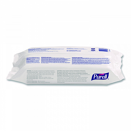 Foodservice Surface Sanitizing Wipes, 1-Ply, 7.4 x 9, Fragrance Free, White, 72 Wipes/Resealable Pack (937112)