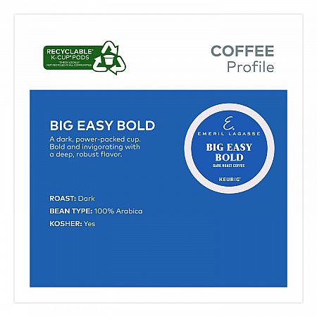 Big Easy Bold Coffee K-Cups, 0.4 oz, 48/Box (24306974)