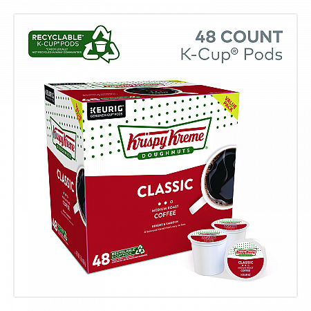 Classic Coffee K-Cups, Medium Roast, 0.33 oz, 48/Box (24306975)