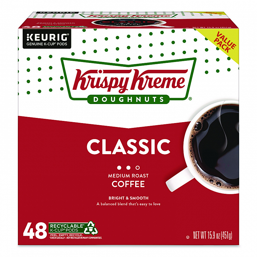 Classic Coffee K-Cups, Medium Roast, 0.33 oz, 48/Box (24306975)