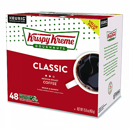 Classic Coffee K-Cups, Medium Roast, 0.33 oz, 48/Box (24306975)