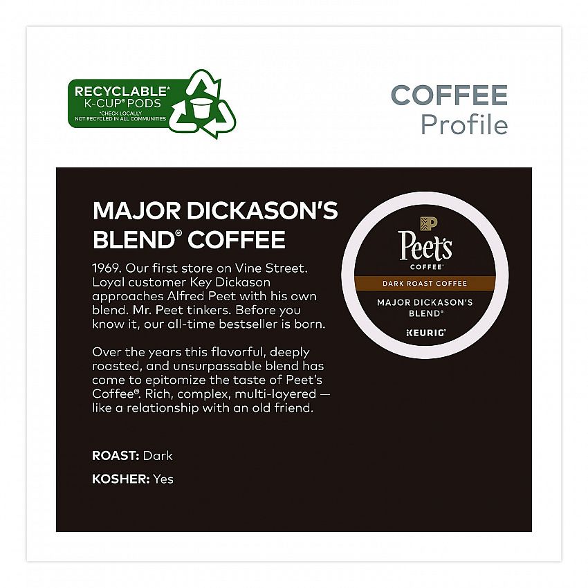 Major Dickason's Blend K-Cups, 0.44 oz, 40/Box (24306979)