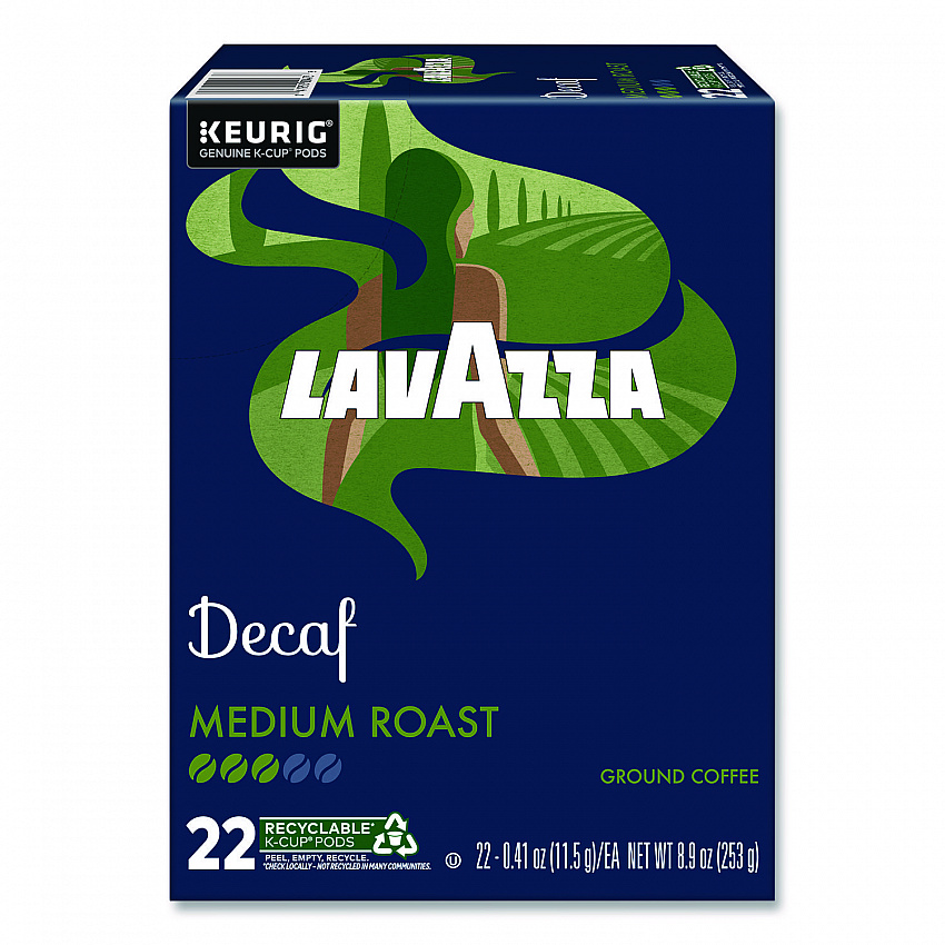 Lavazza Classico Coffee K-Cups, Decaf, 0.41 oz, 22/Box (5000375720)