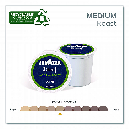 Lavazza Classico Coffee K-Cups, Decaf, 0.41 oz, 22/Box (5000375720)