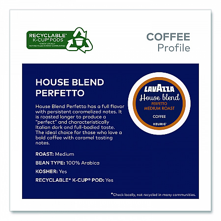 Perfetto Coffee K-Cups, House Blend, 0.41 oz, 22/Box (5000382580)