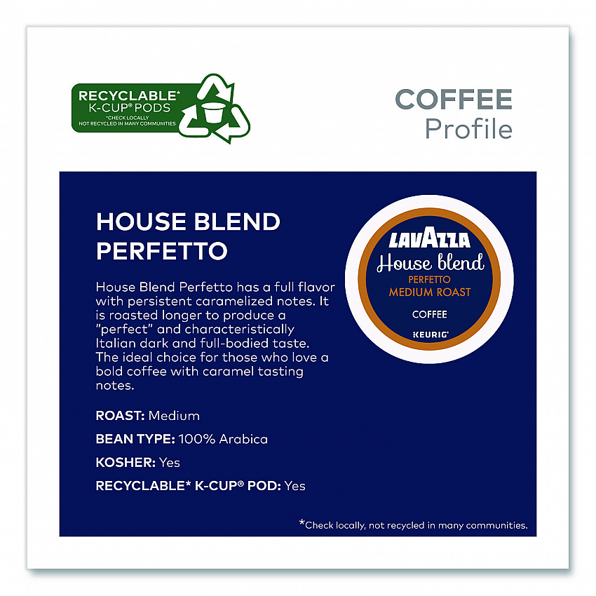 Perfetto Coffee K-Cups, House Blend, 0.41 oz, 22/Box (5000382580)
