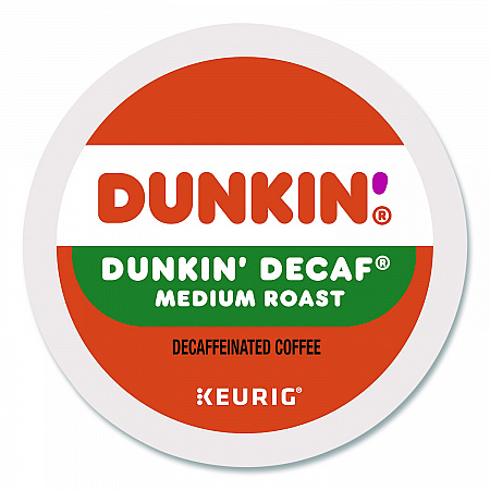K-Cup Pods, Dunkin' Decaf, 44/Box (24306977)