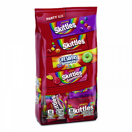 Skittles, Skittles Gummies and Life Savers Gummies Party Pack, Assorted, 18.56 oz Bag (MMM29716)
