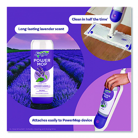 PowerMop Refill Cleaning Solution, Lavender Scent, 25.3 oz Refill Bottle, 2/Pack (08423)