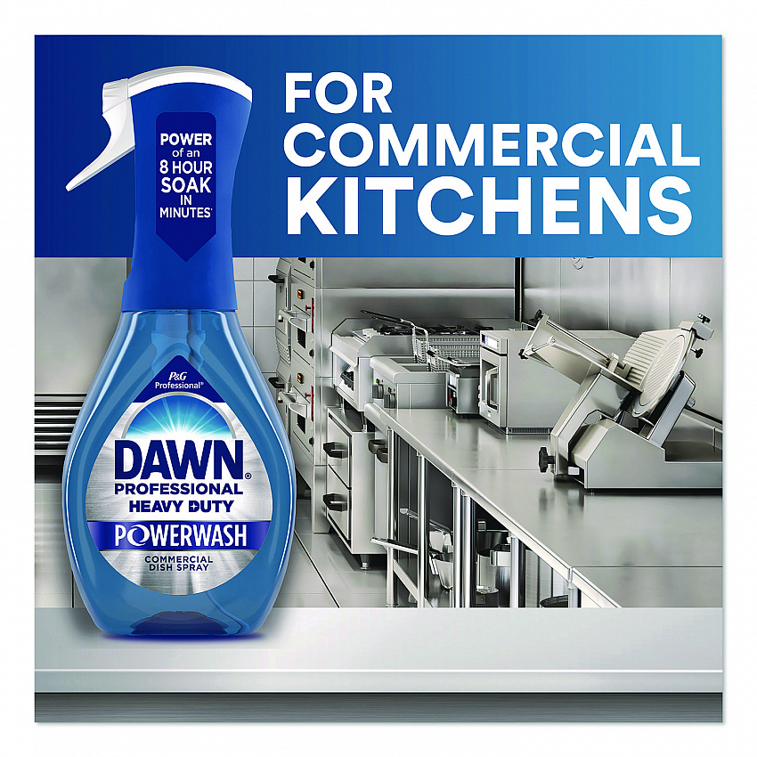 Heavy Duty Powerwash Commercial Dish Spray, Fresh Scent, 16 oz Spray Bottle (12300)