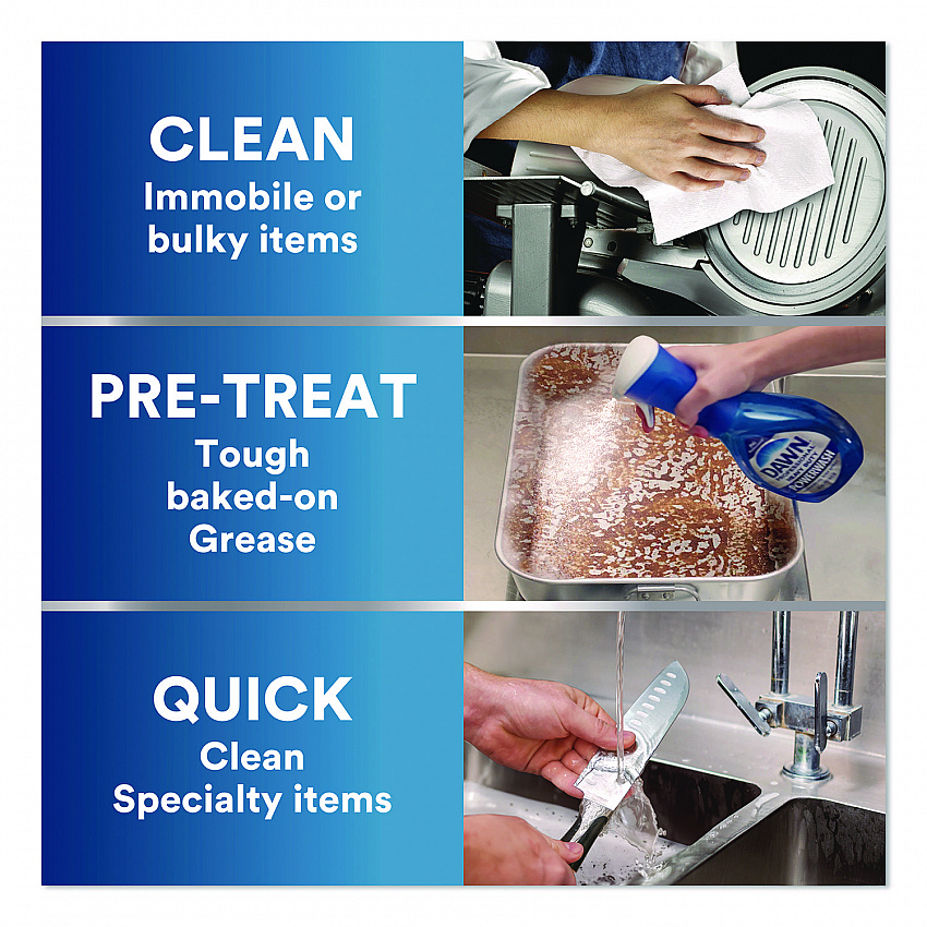 Heavy Duty Powerwash Commercial Dish Spray, Fresh Scent, 16 oz Spray Bottle (12300)