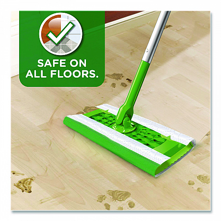 Sweeper TRAP + LOCK Wet Mop Cloth, 8 x 10, White, Lavender Scent, 24/Pack (15846)