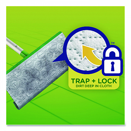 Sweeper TRAP + LOCK Wet Mop Cloth, 8 x 10, White, Lavender Scent, 24/Pack (15846)