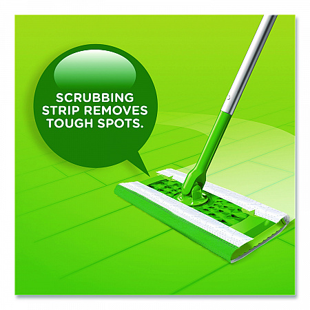 Sweeper TRAP + LOCK Wet Mop Cloth, 8 x 10, White, Lavender Scent, 24/Pack (15846)