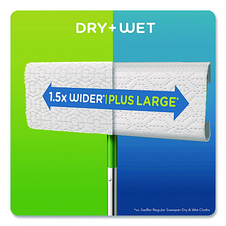 Sweeper XL Dry Refill Cloths, 16.9 x 9.8, White, 16/Box (33903)