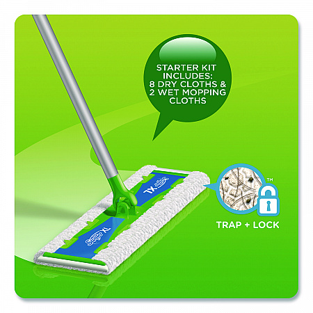 Sweeper XL Dry Refill Cloths, 16.9 x 9.8, White, 16/Box (33903)