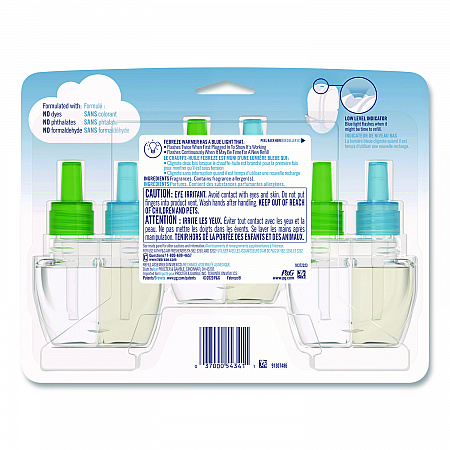 PLUG Air Freshener Refills, Gain Original, 0.87 oz, 3/Pack (54341EA)
