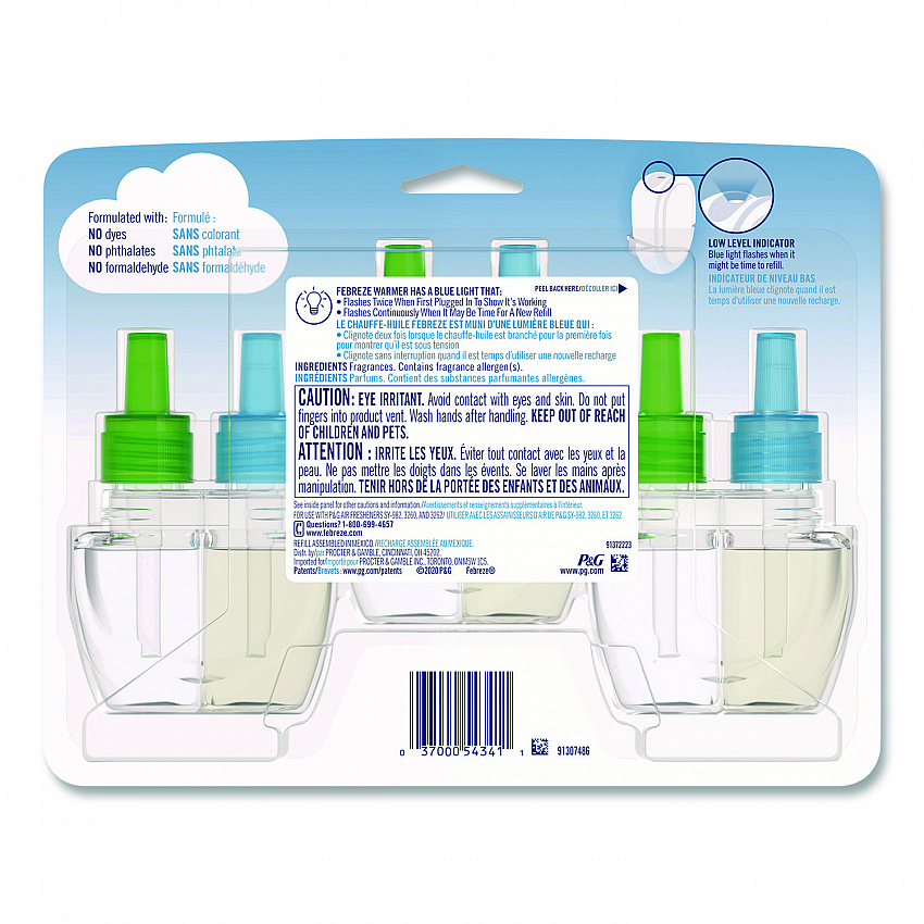 PLUG Air Freshener Refills, Gain Original, 0.87 oz, 3/Pack (54341EA)