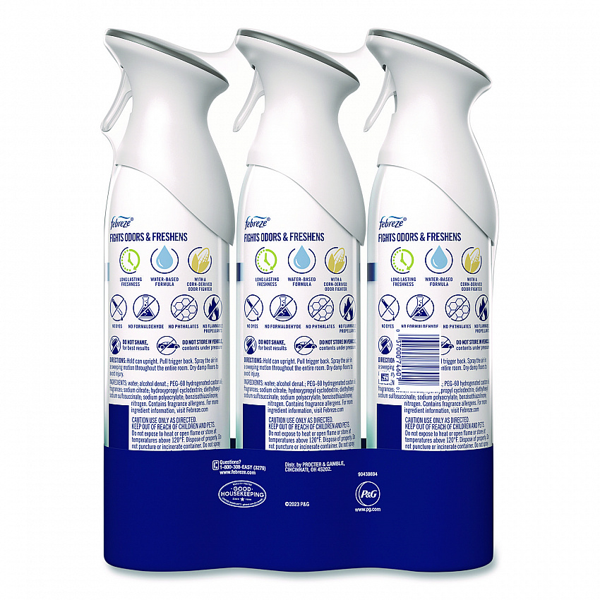 AIR, Heavy-Duty Crisp Clean, 8.8 oz Aerosol Spray, 3/Pack (74601)