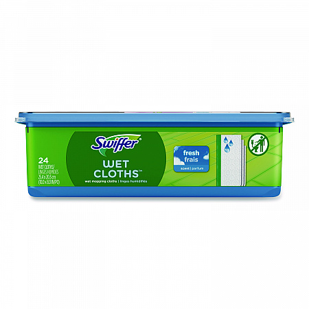 Wet Refill Cloths, 10 x 8, Fresh Scent, White, 24/Box (82856BX)