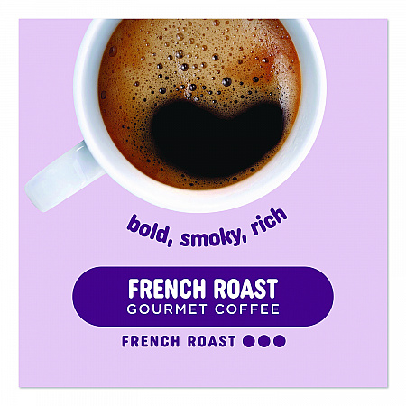 French Roast Coffee K-Cups, 24/Box, 4 Boxes/Carton (52966CT)
