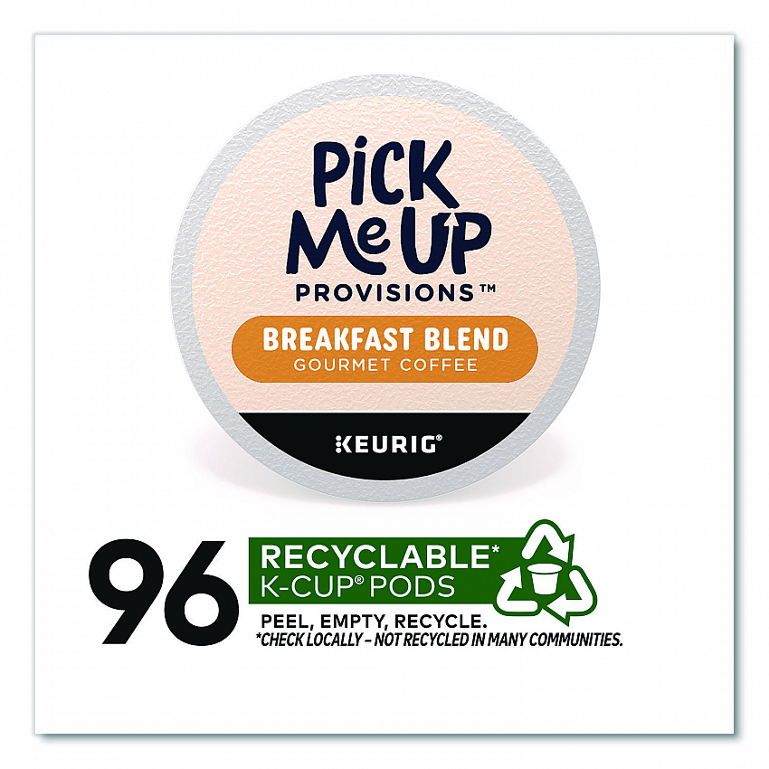 Breakfast Blend Coffee K-Cups, 24/Box, 4 Boxes/Carton (52967CT)