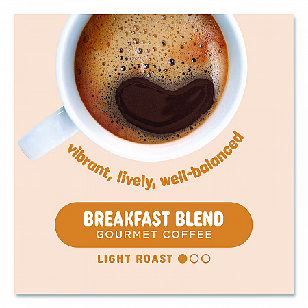 Breakfast Blend Coffee K-Cups, 24/Box, 4 Boxes/Carton (52967CT)